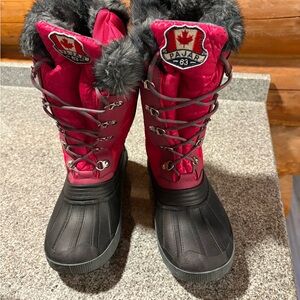 Pajar Pink and Black Winter Boots